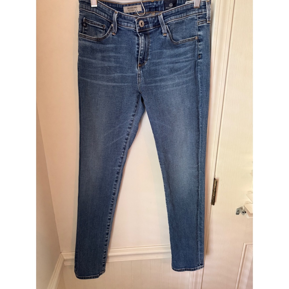 AG Adriano Goldschmied The Stevie Ankle Slim Straight Jeans Blue 28R REV1377-GCE